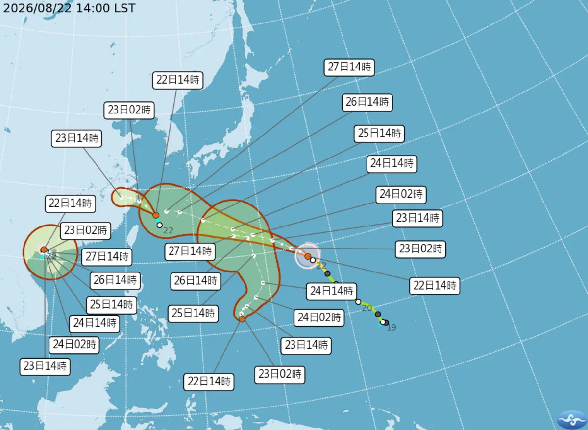 雙颱共舞!沙德爾下週逼近琉球,台灣降雨「這3天」恐劇增?